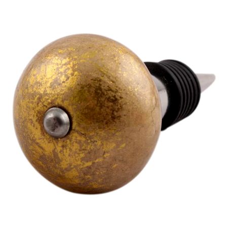 Golden Solid Ceramic Wine Stopper